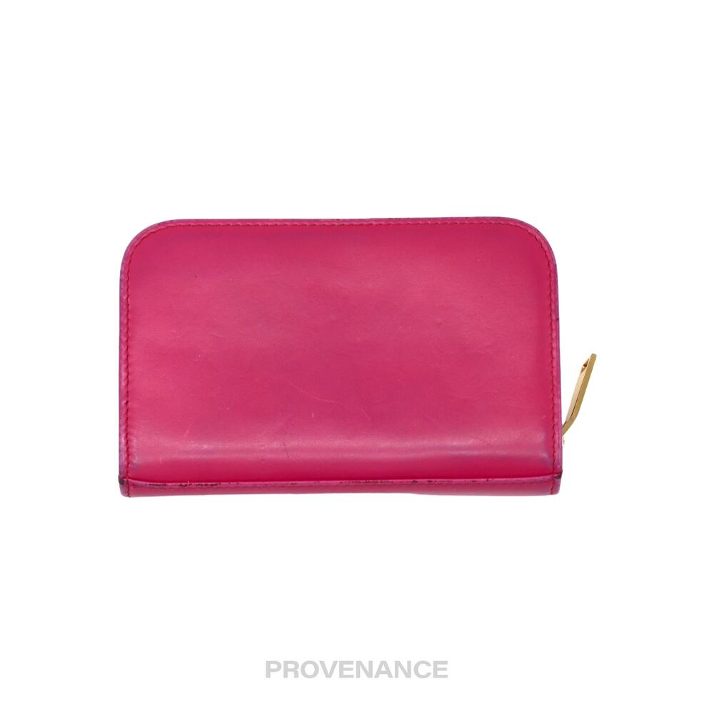 🔴 Saint Laurent Paris SLP Compact Zip Card Wallet - Pink - Picture 2 of 8
